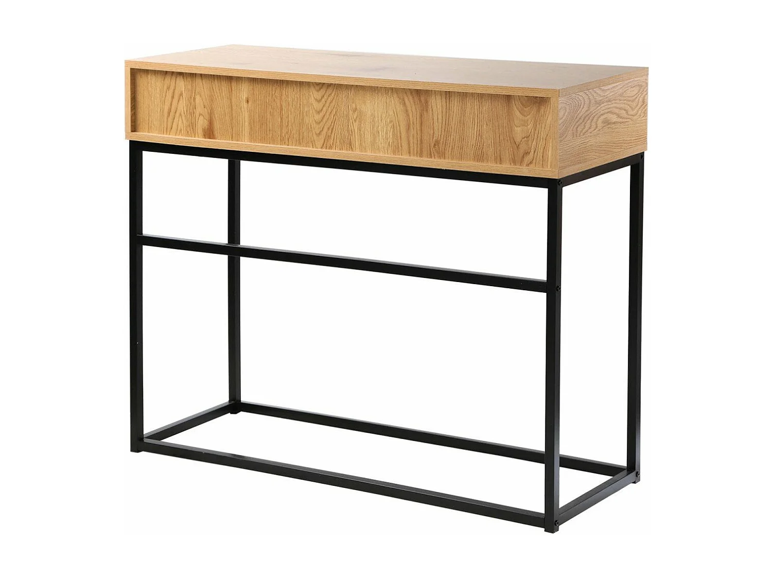 2 laden console met vlechtwerk - L100cm