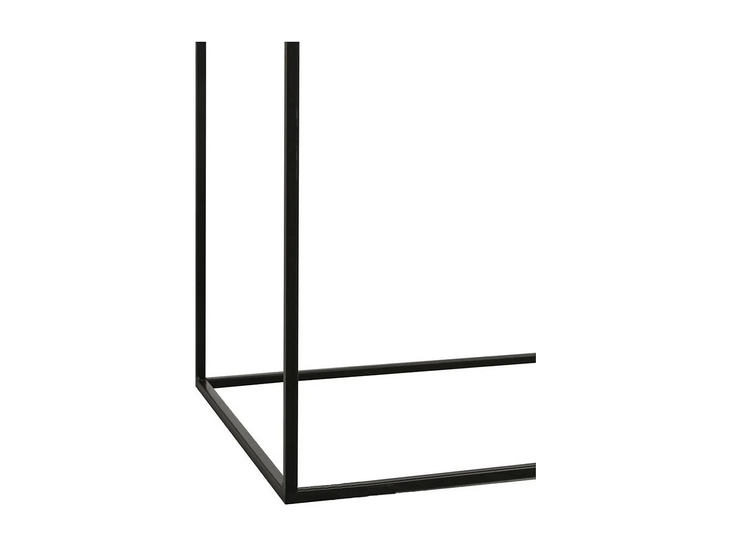 Console Rectangulaire 2 plateaux en métal noir