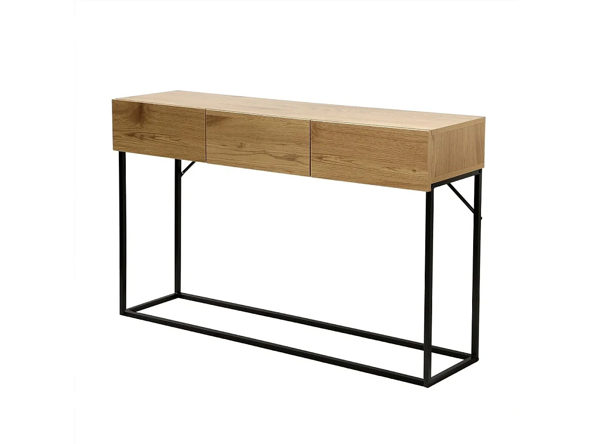 Konsole mit 3 Schubladen in Eiche Dekor L120cm