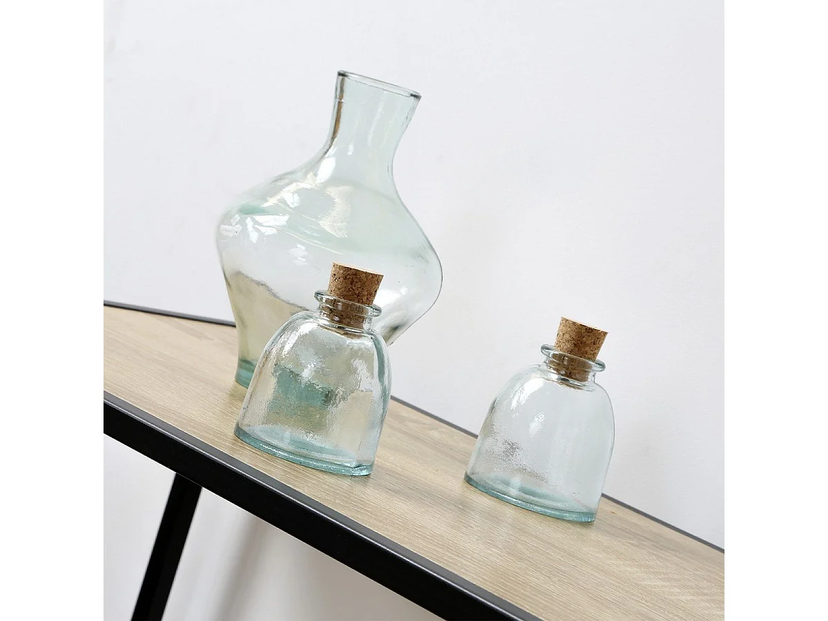 Moderne Konsole mit 2 Regalebenen im Eiche Dekor L120cm