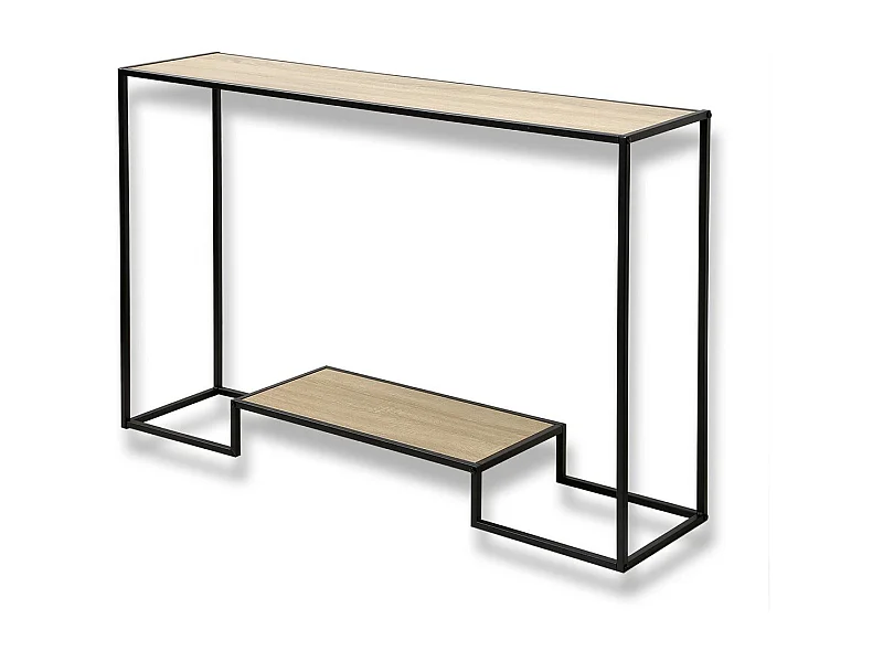 Consolle moderna 2 livelli decorazione rovere L 120 cm