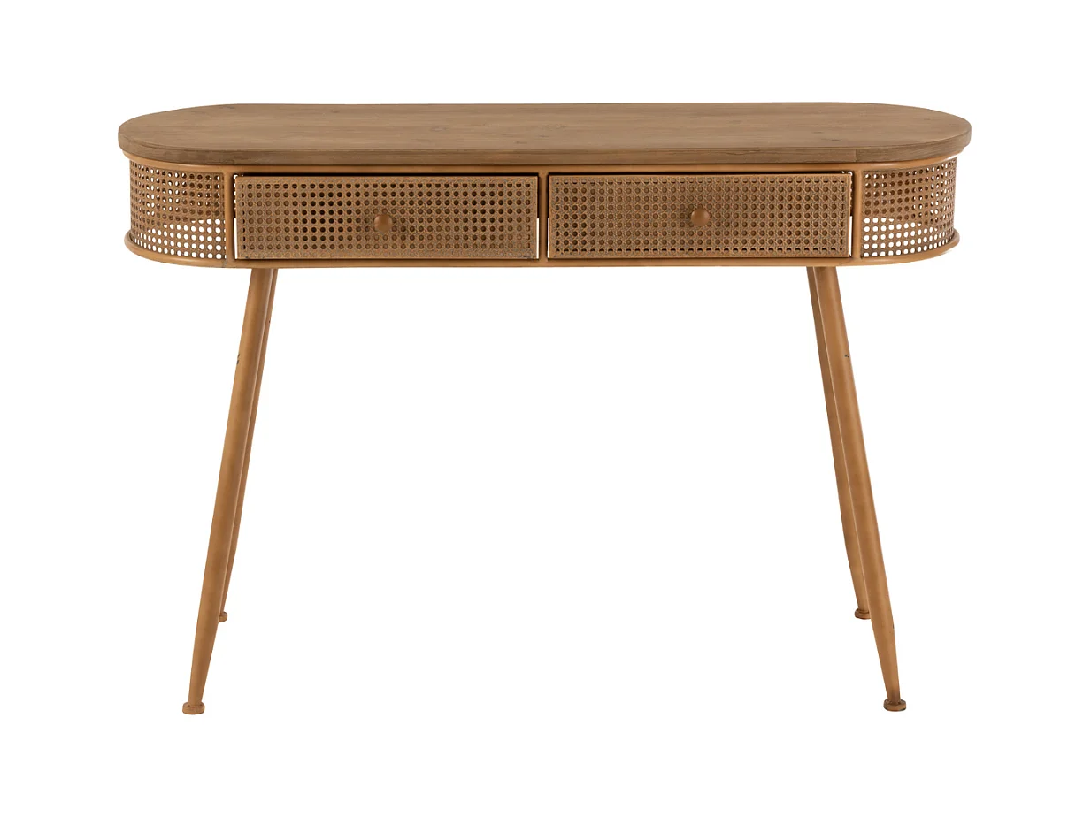 Console d'Entrée 2 Tiroirs en Bois - L120,5 cm