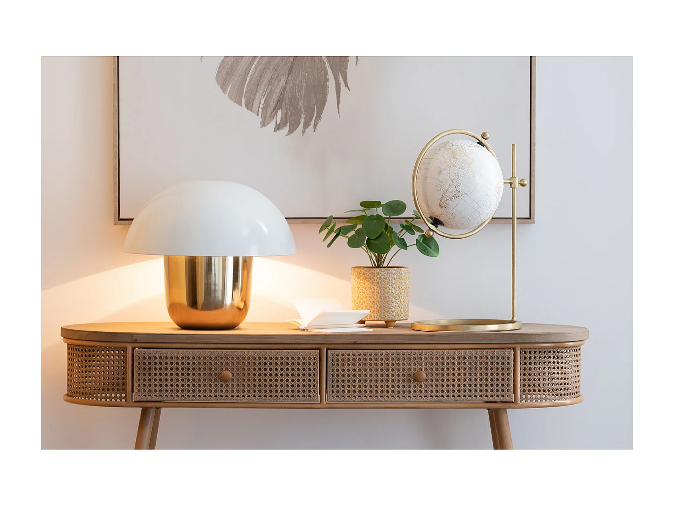 Console d'Entrée 2 Tiroirs en Bois - L120,5 cm