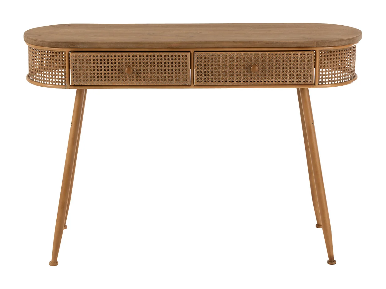 Console d'Entrée 2 Tiroirs en Bois - L120,5 cm