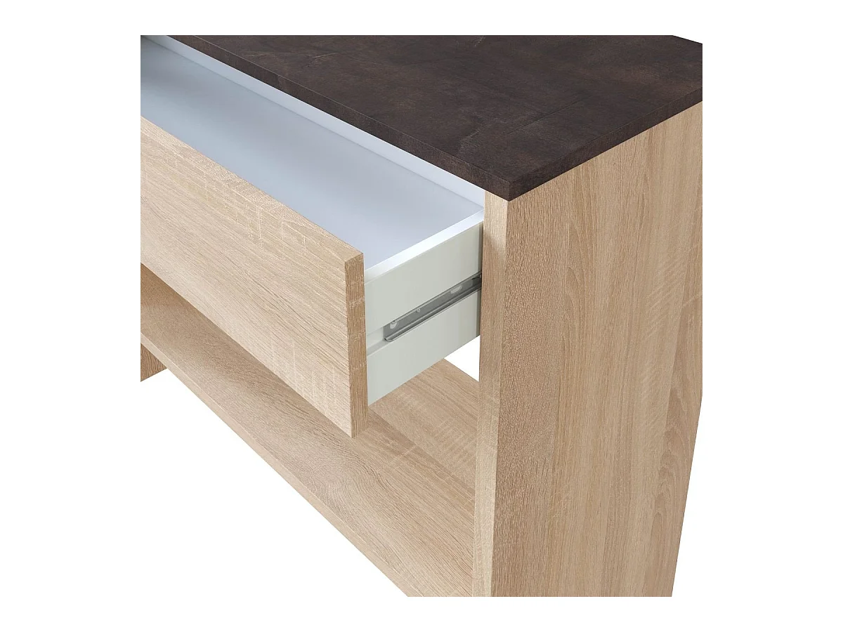 Eingangskonsole mit Spiegel Oxys - Kanadische Eiche - Modernes Design - Hergestellt in Spanien