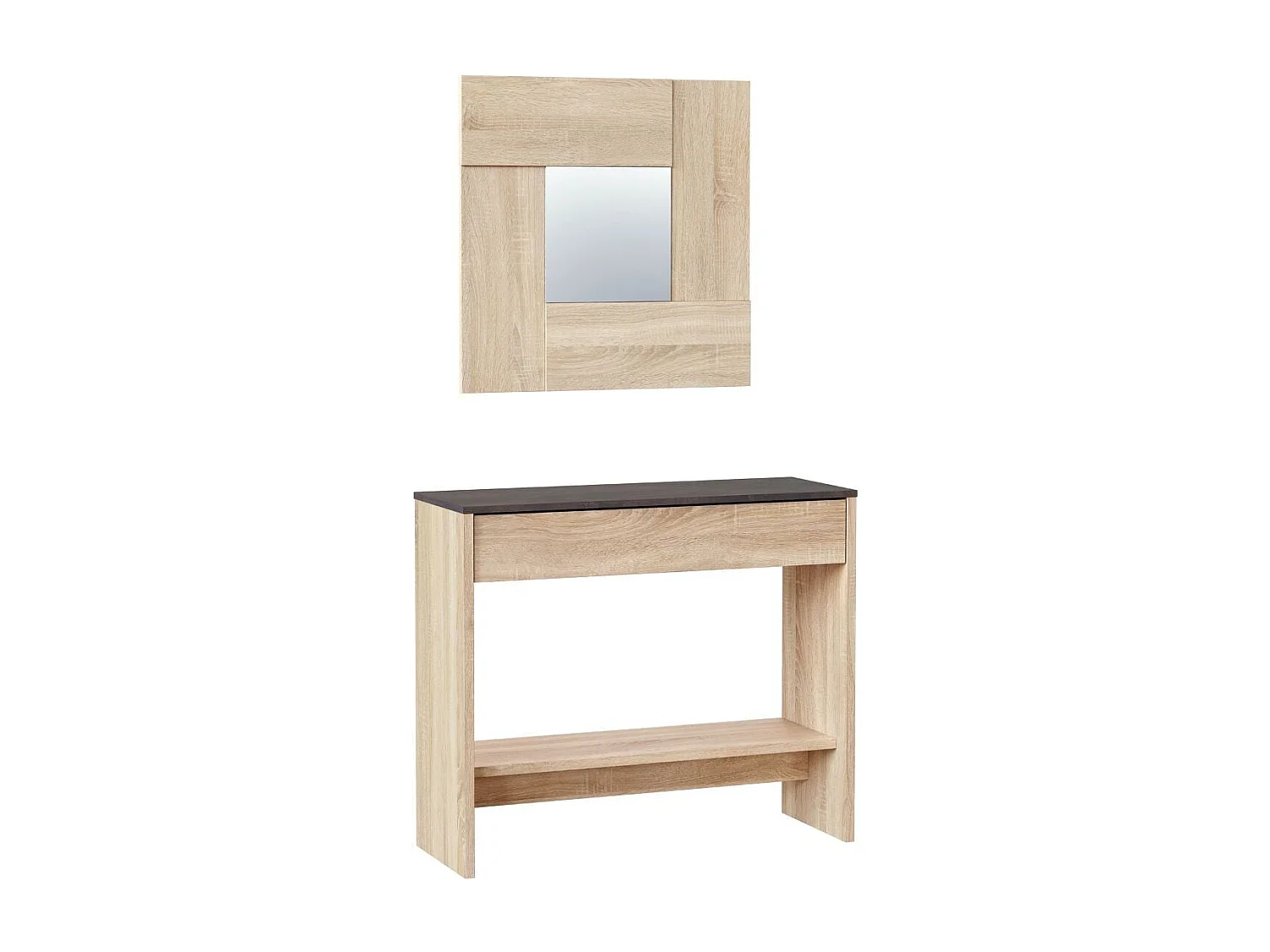 Console met spiegel Oxys - L92 cm