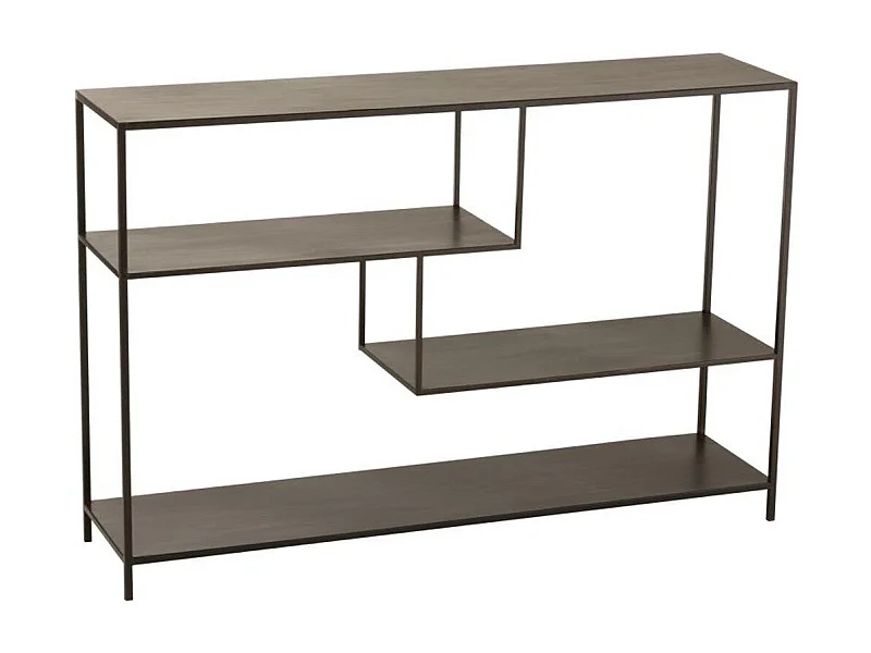 Console niveaux asymétriques en métal noir