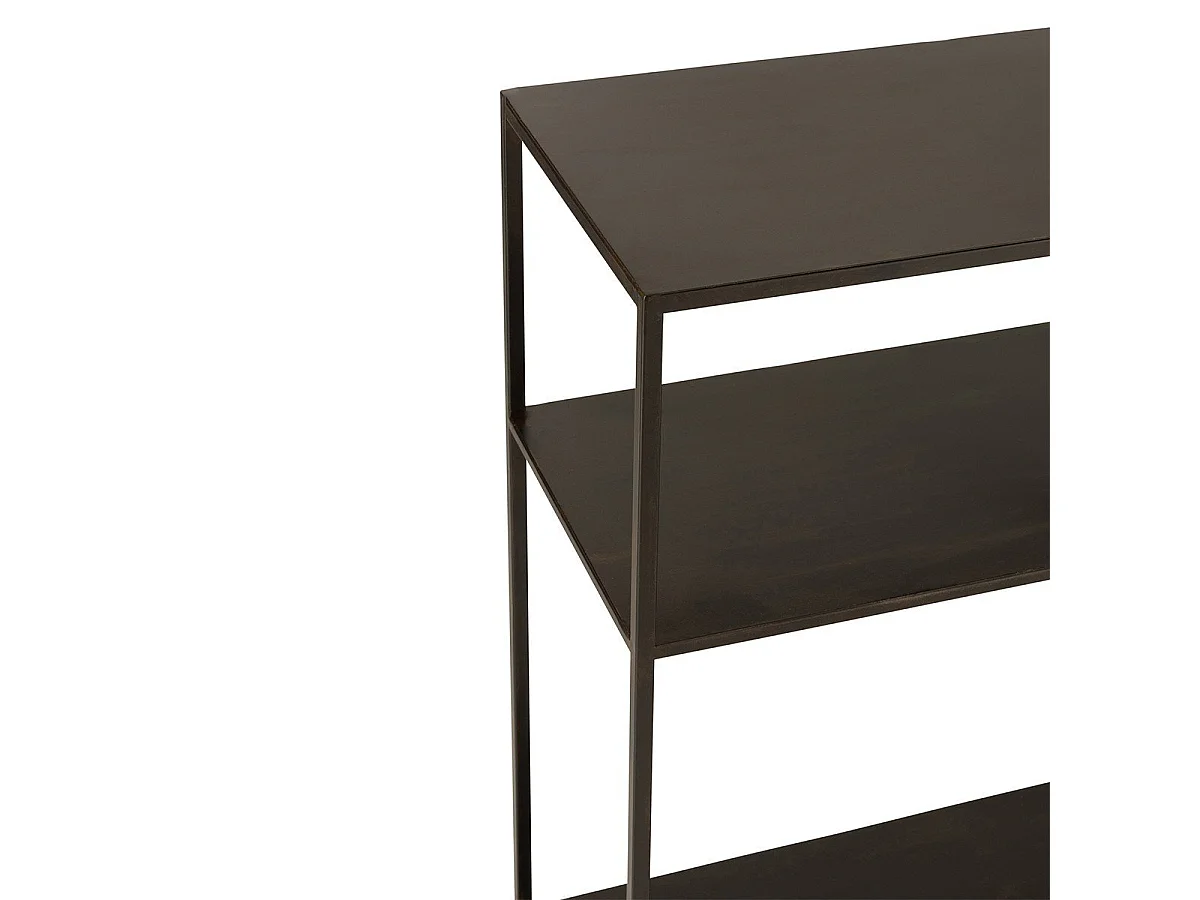 Console niveaux asymétriques en métal noir