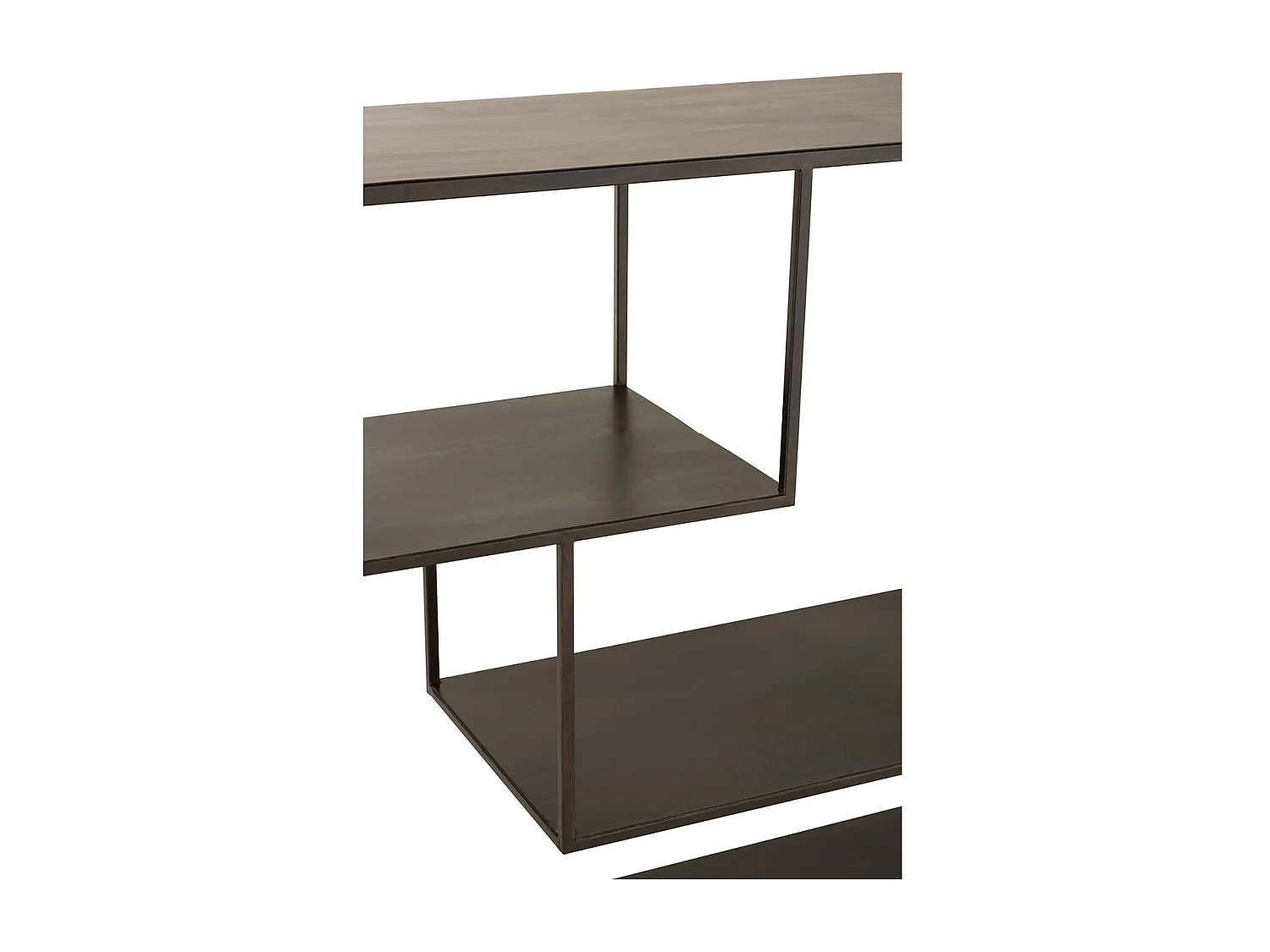 Console niveaux asymétriques en métal noir