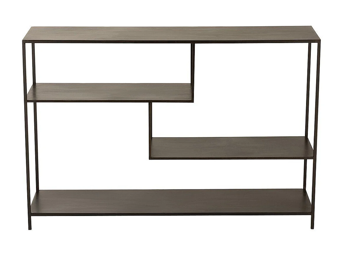 Console niveaux asymétriques en métal noir