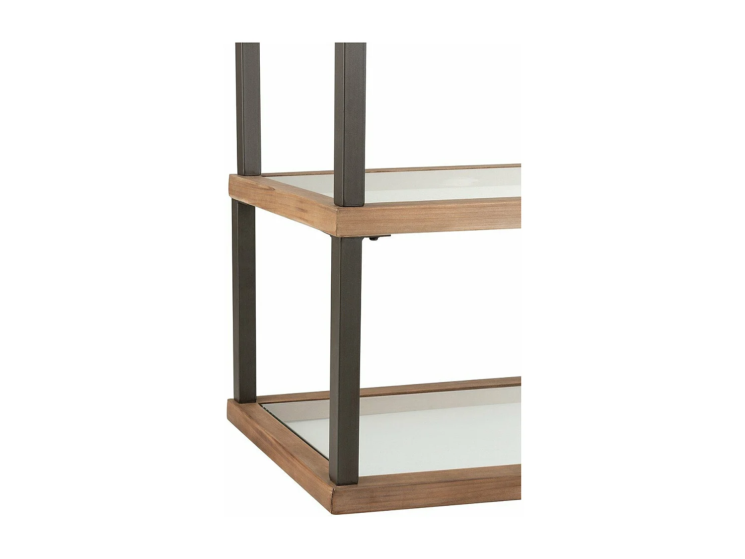 Console 3 livelli in vetro e legno