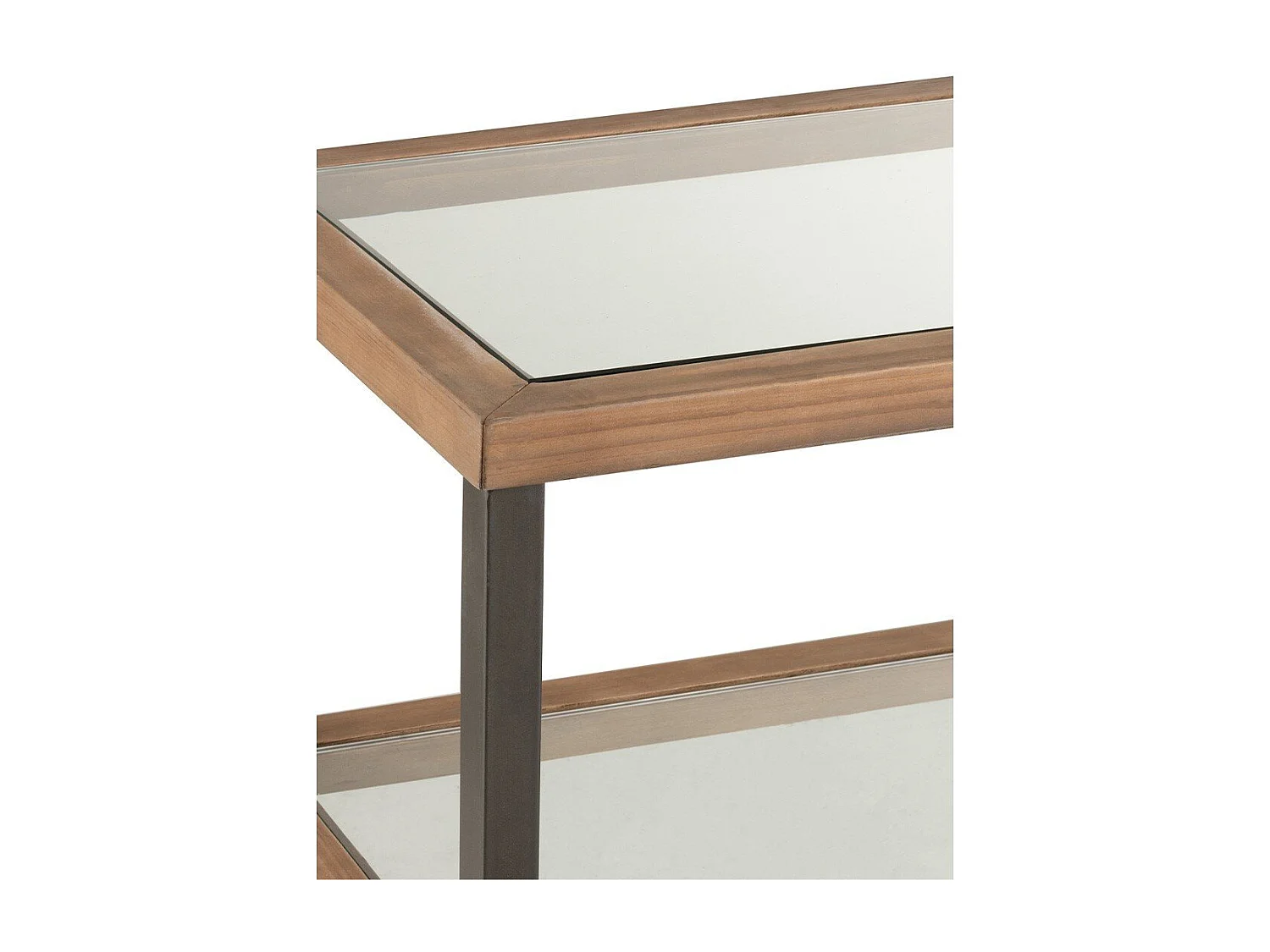 Console 3 livelli in vetro e legno