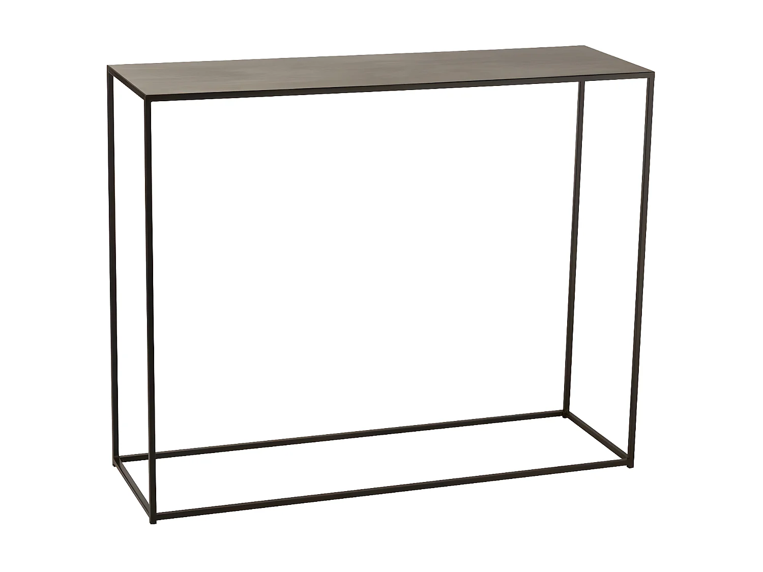 Console filaire rectangulaire métal noir