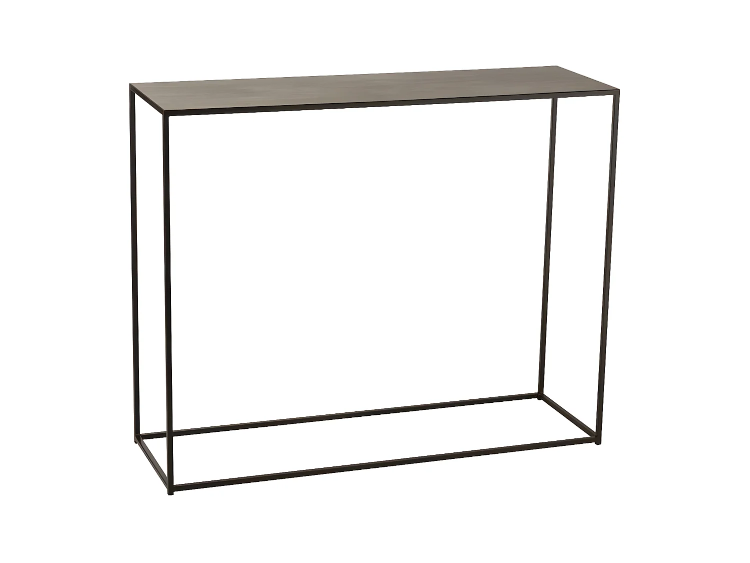Console filaire rectangulaire métal noir