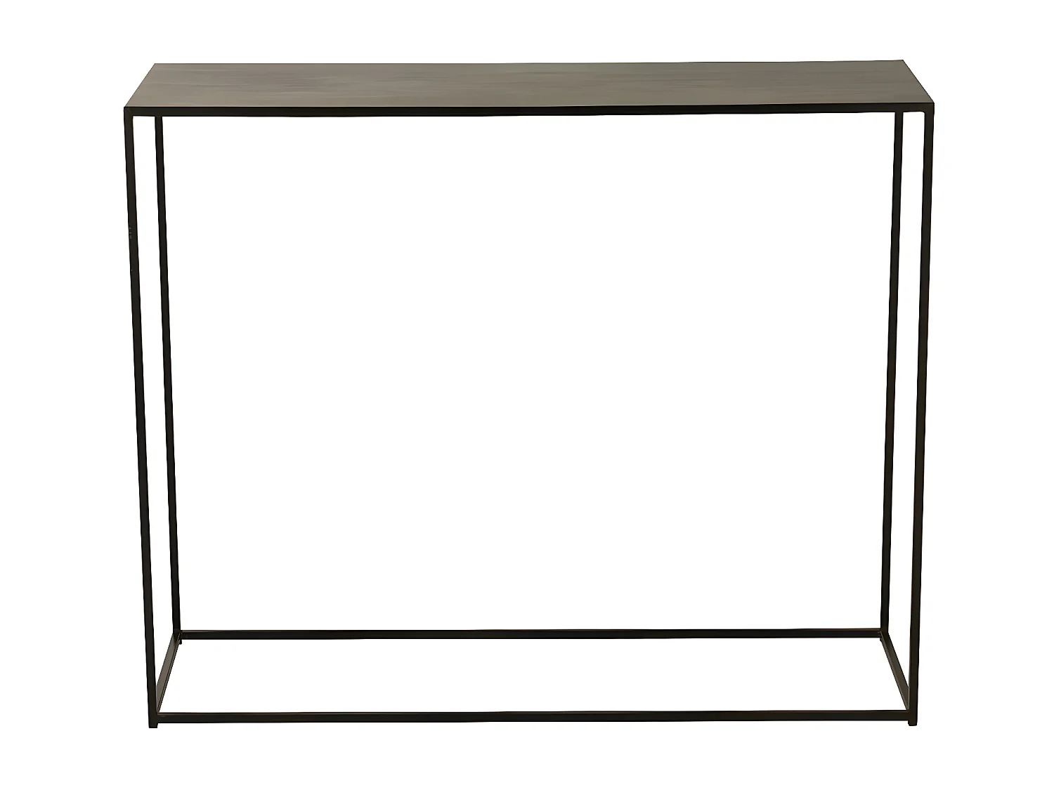 Console filaire rectangulaire métal noir