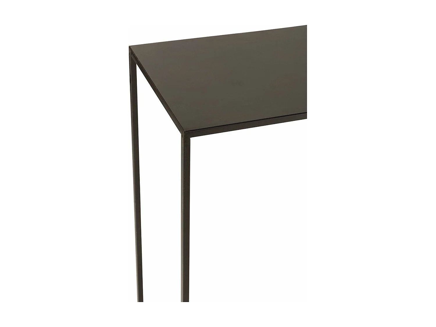Console filaire rectangulaire métal noir
