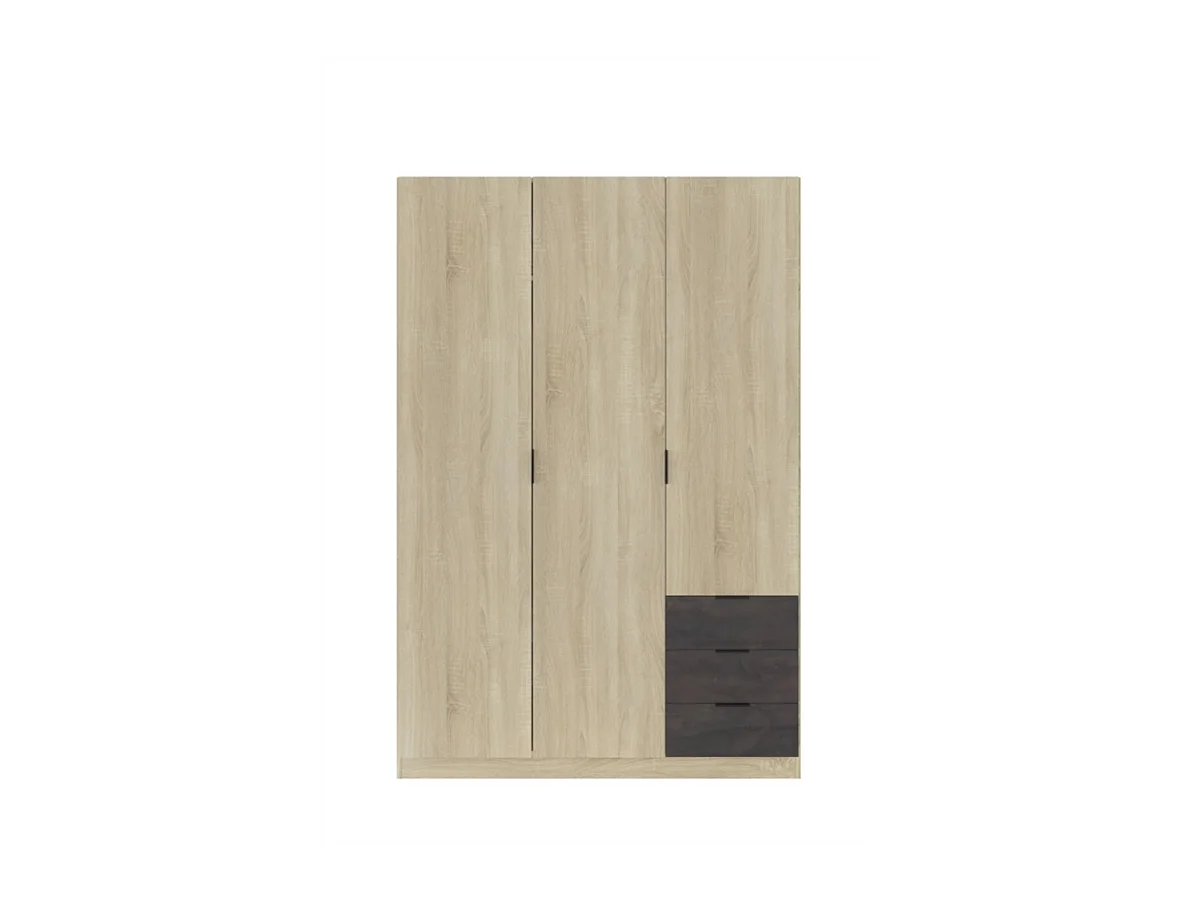 Armoire 3 portes + 3 tiroirs L121 x H180 cm