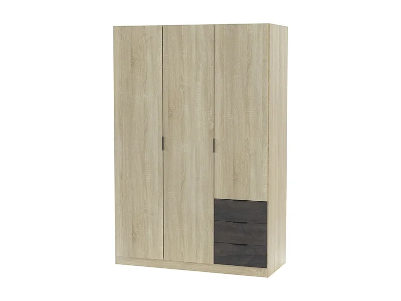 Armoire 3 portes + 3 tiroirs L121 x H180 cm