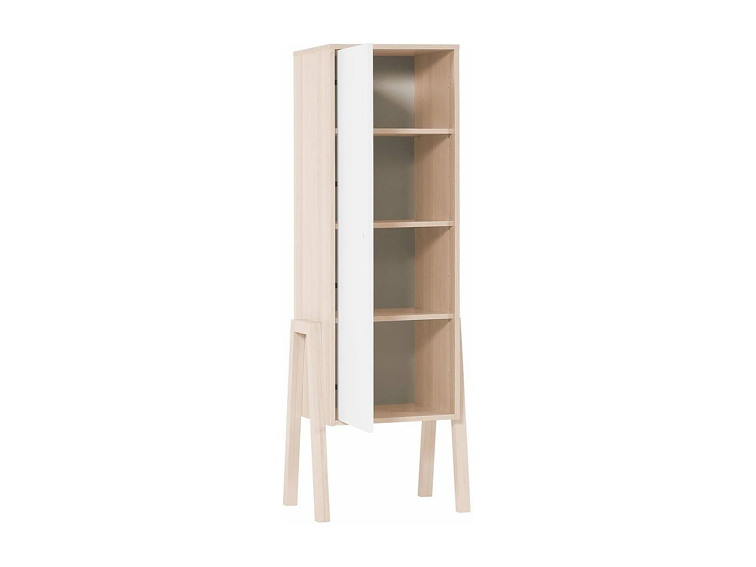 Armoire 1 porte 3 étagères intérieures - SPOT