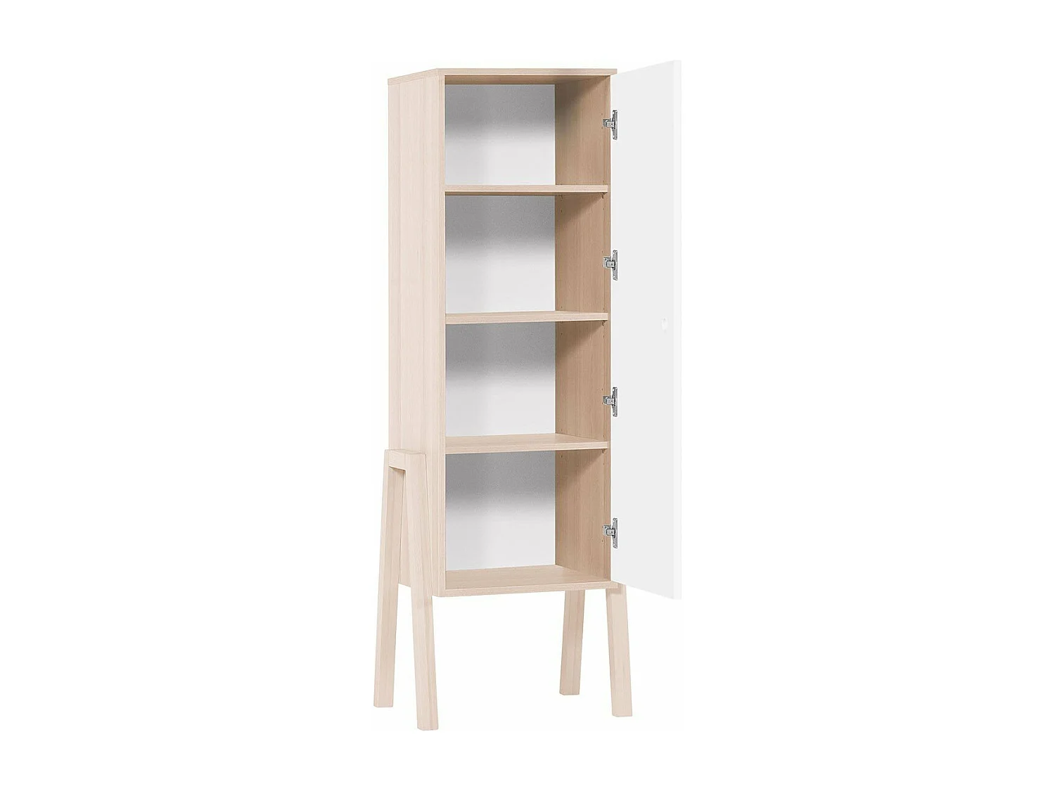 Armoire 1 porte 3 étagères intérieures - SPOT