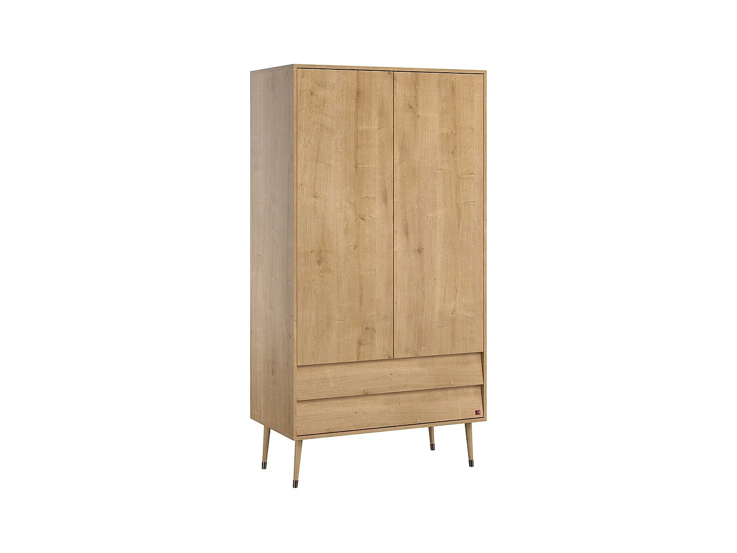 Armoire 2 Portes 2 Tiroirs L100 x H191 cm - Bosque
