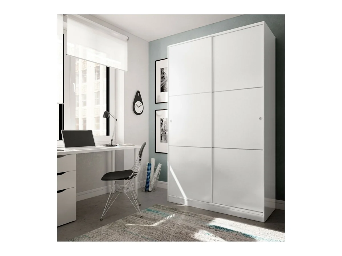 Armoire penderie 2 portes coulissantes L120 x H200 cm
