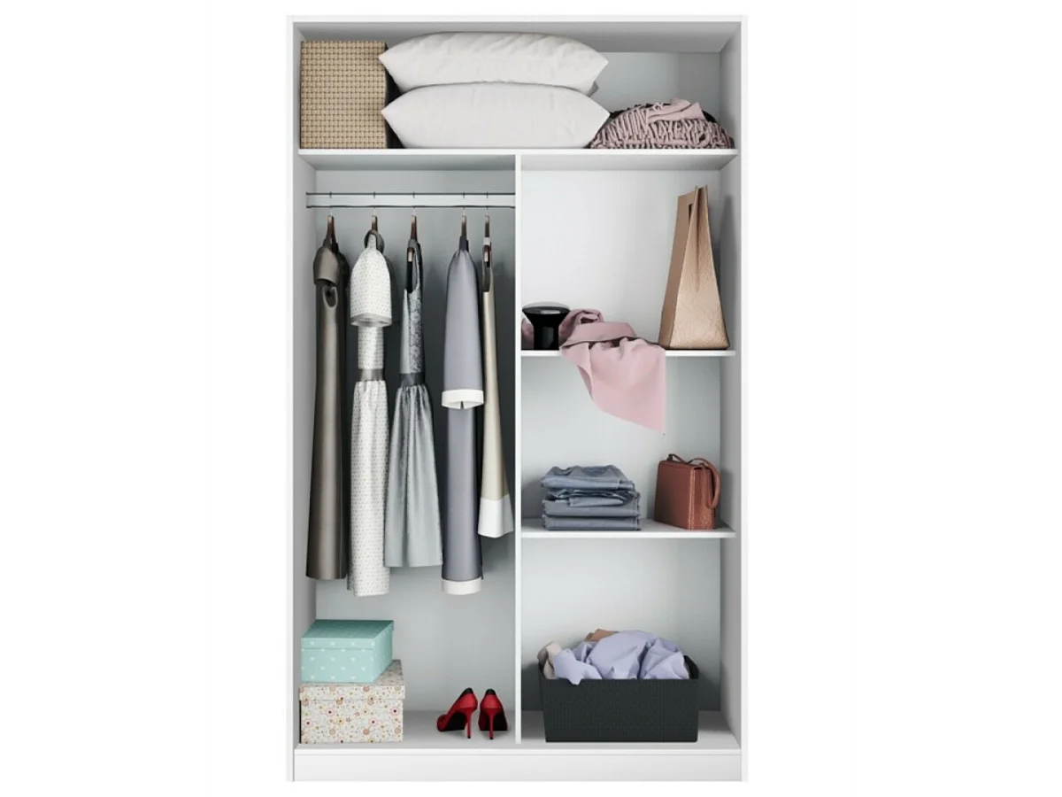 Armoire penderie 2 portes coulissantes L120 x H200 cm