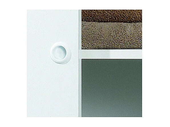 Schrank mit 2 Schiebetüren, Hochglanz-Weiß, H200 cm - NINO