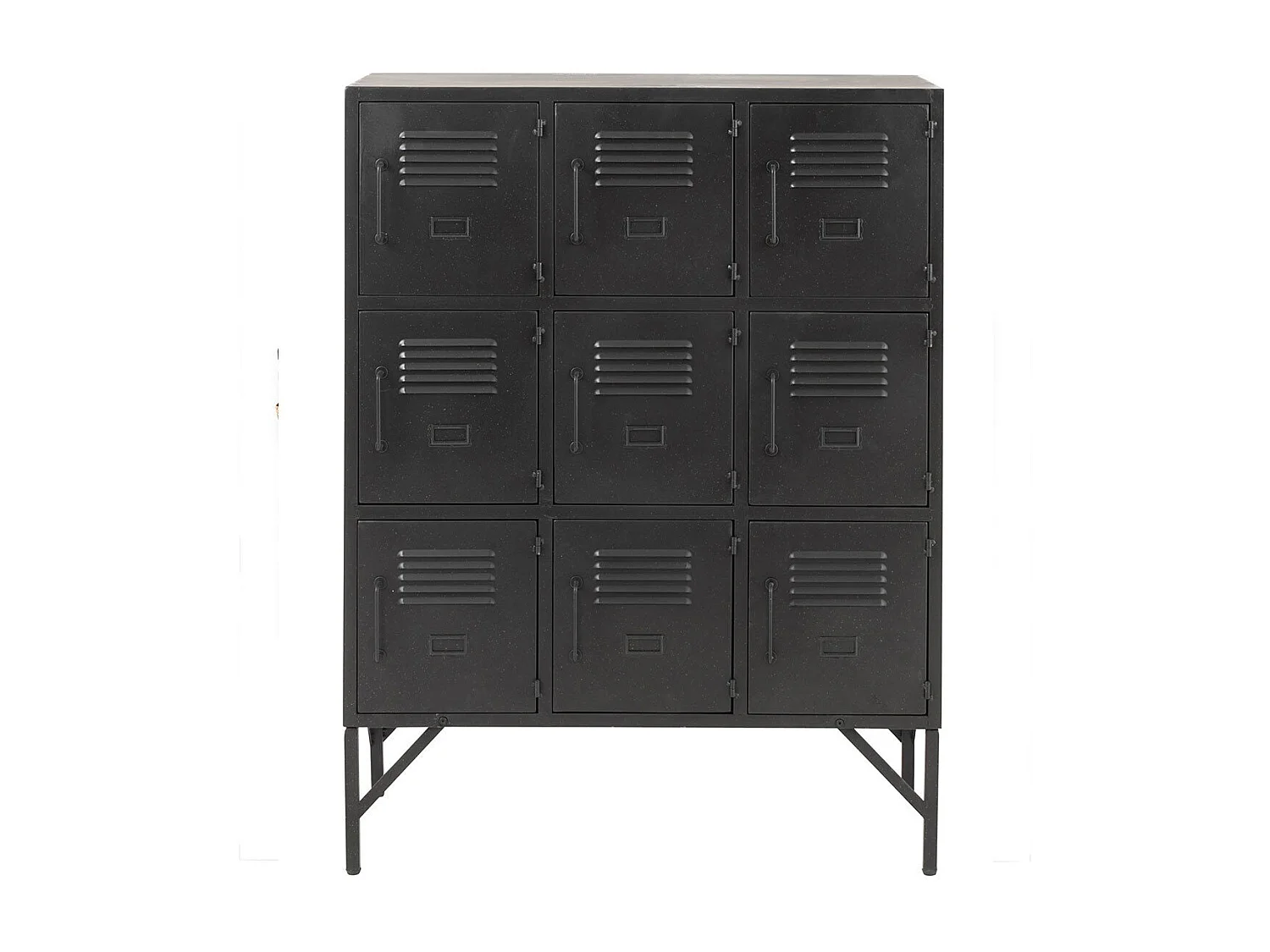 Armoire 9 Portes Métal Noir