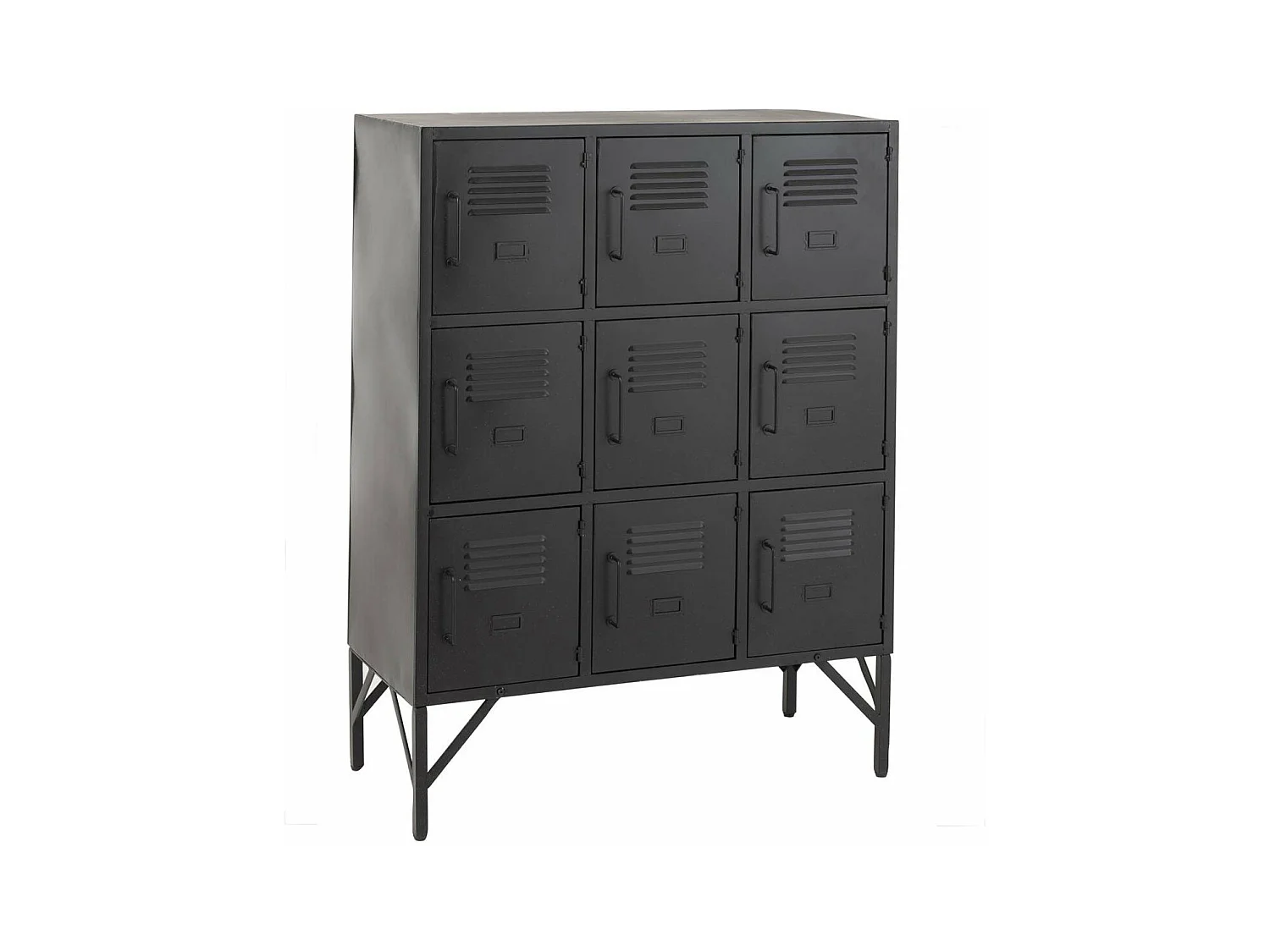 Armoire 9 Portes Métal Noir
