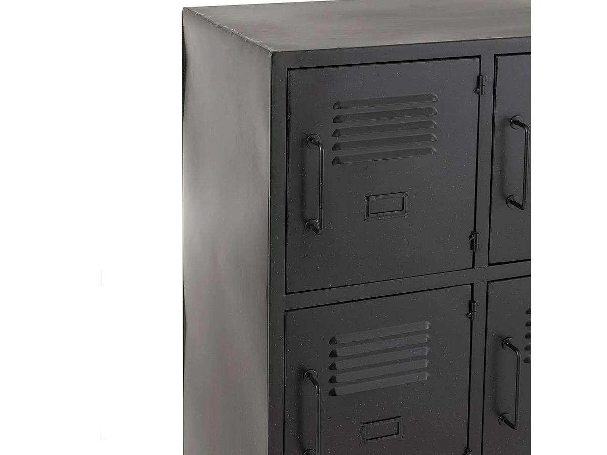 Armario 9 puertas metal negro