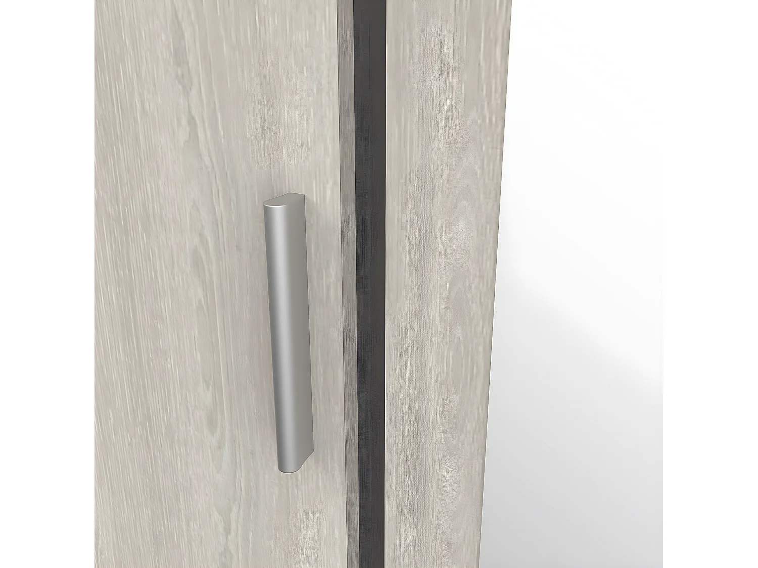 Armoire 3 Portes 1 Miroir avec Penderie L133,5 cm - Pricy3