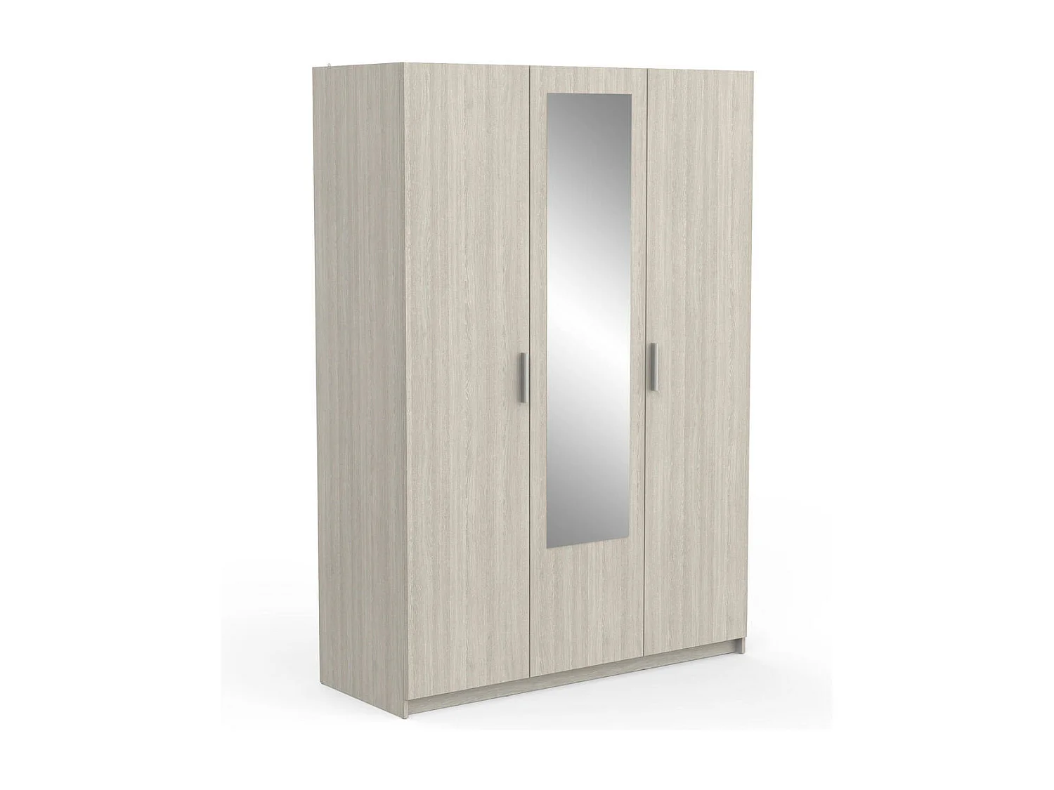Armoire 3 Portes 1 Miroir avec Penderie L133,5 cm - Pricy3