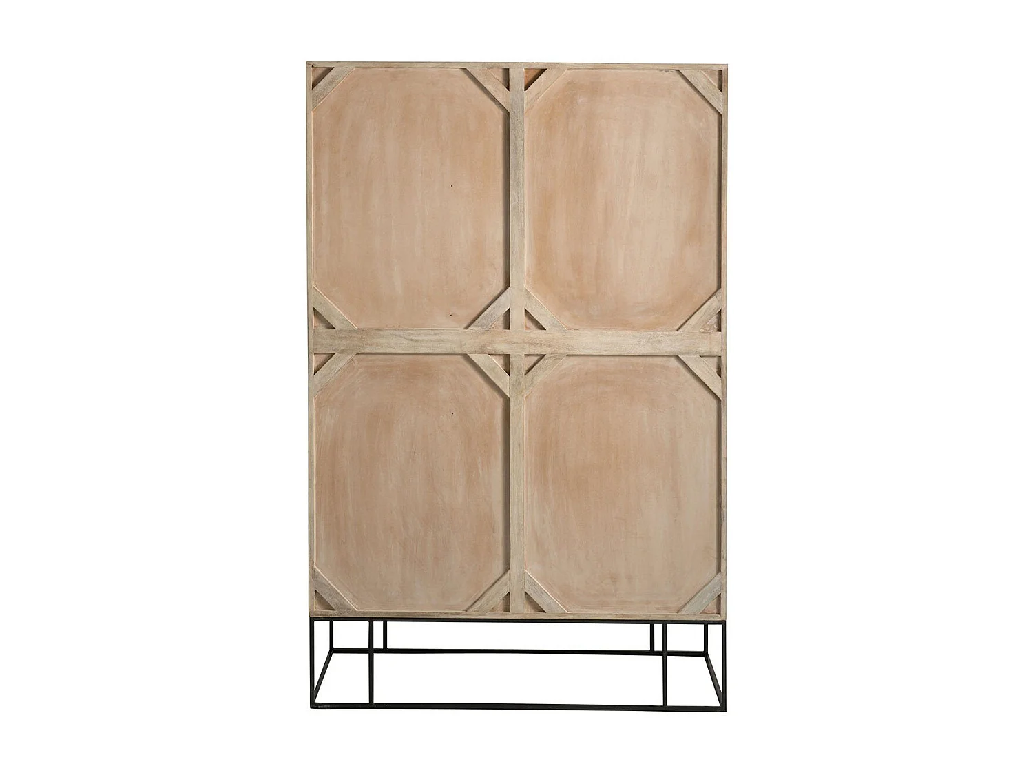 Armario de 3 puertas Azura de madera maciza de mango claro L 115 cm