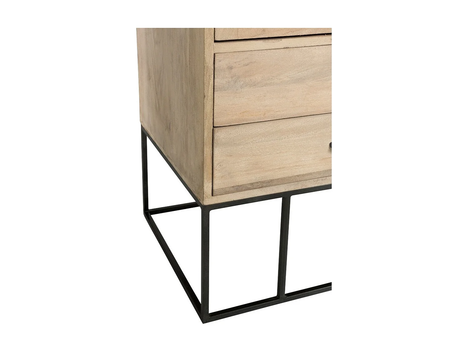 Armario de 3 puertas Azura de madera maciza de mango claro L 115 cm