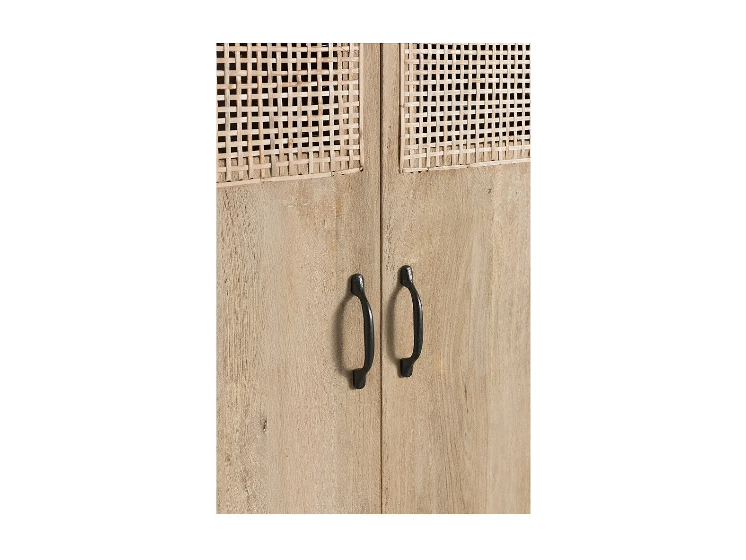 Armario de 3 puertas Azura de madera maciza de mango claro L 115 cm