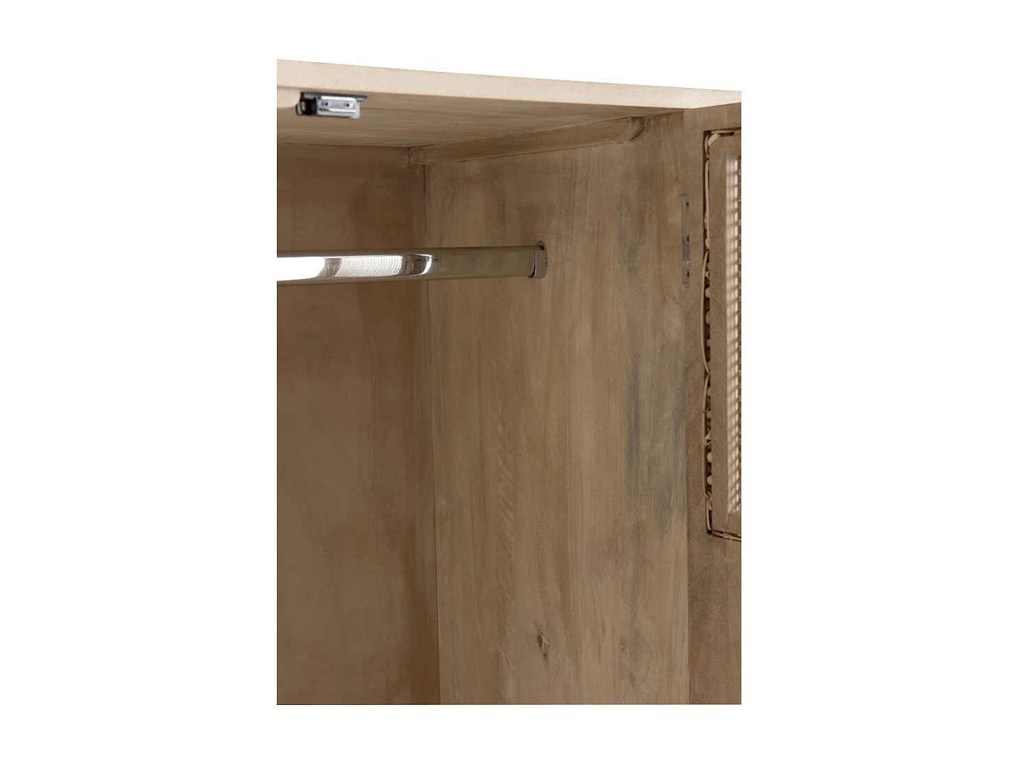 Armario de 3 puertas Azura de madera maciza de mango claro L 115 cm