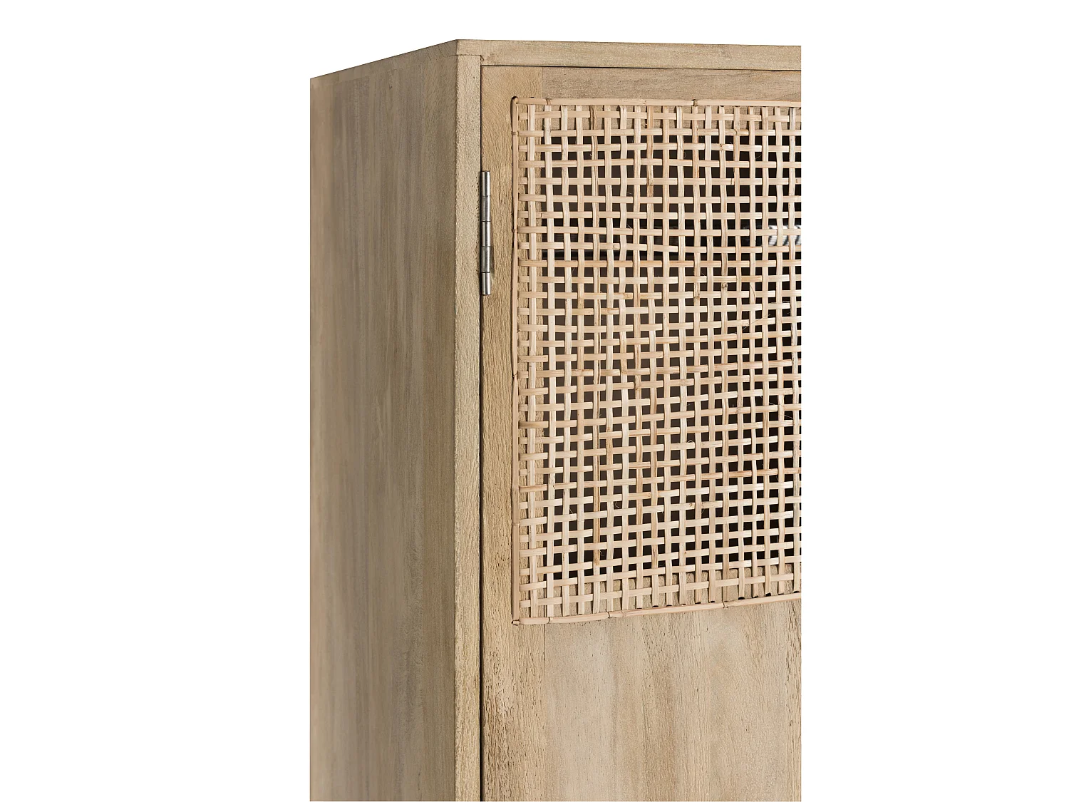 Armario de 3 puertas Azura de madera maciza de mango claro L 115 cm