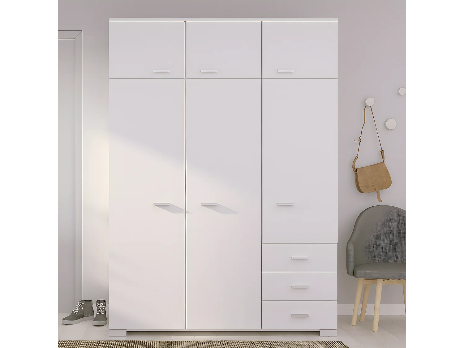 Armoire 6 portes 3 tiroirs Galaxy