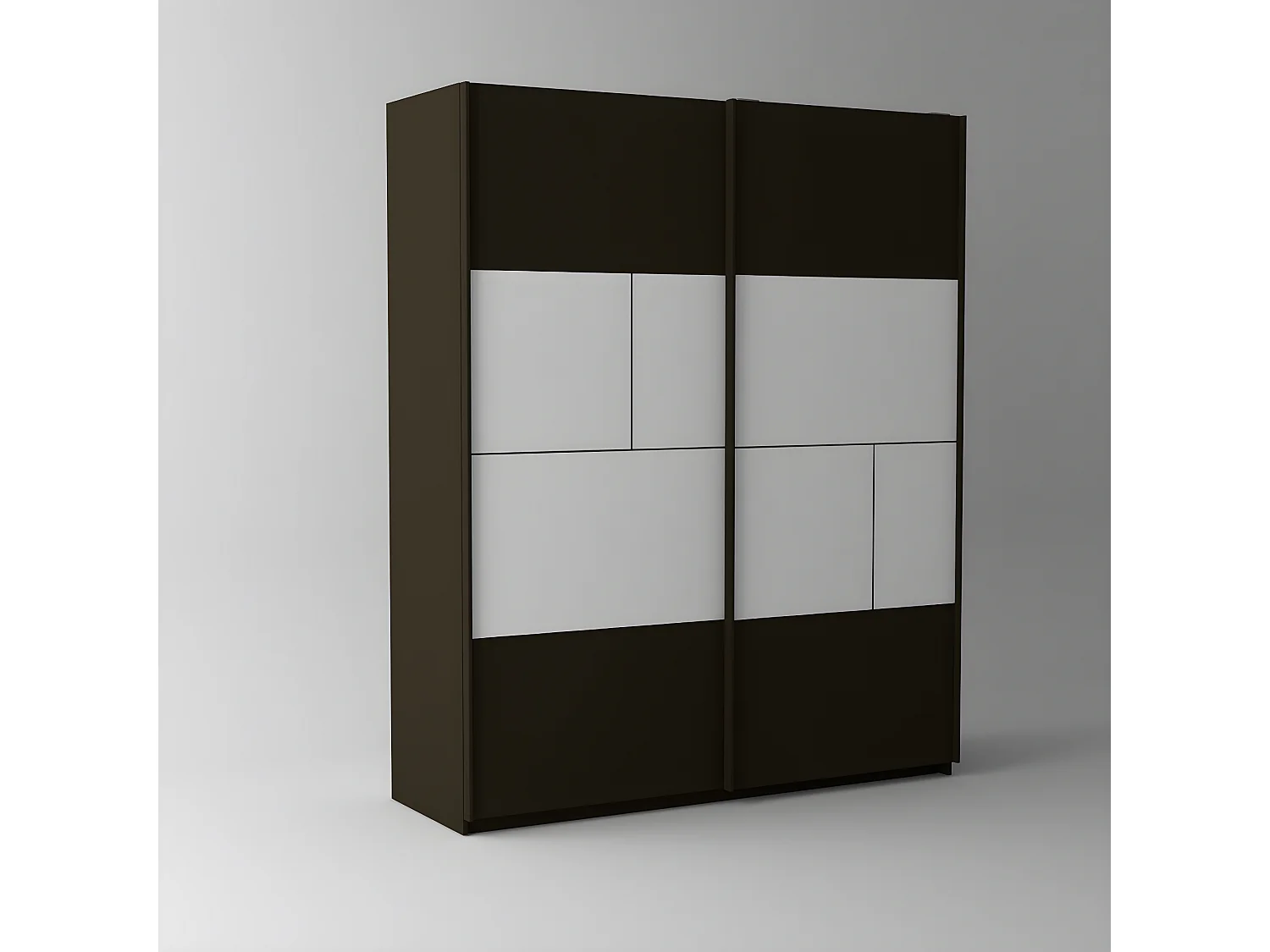 Dressing 2 portes coulissantes L180 x H215 cm - Prado