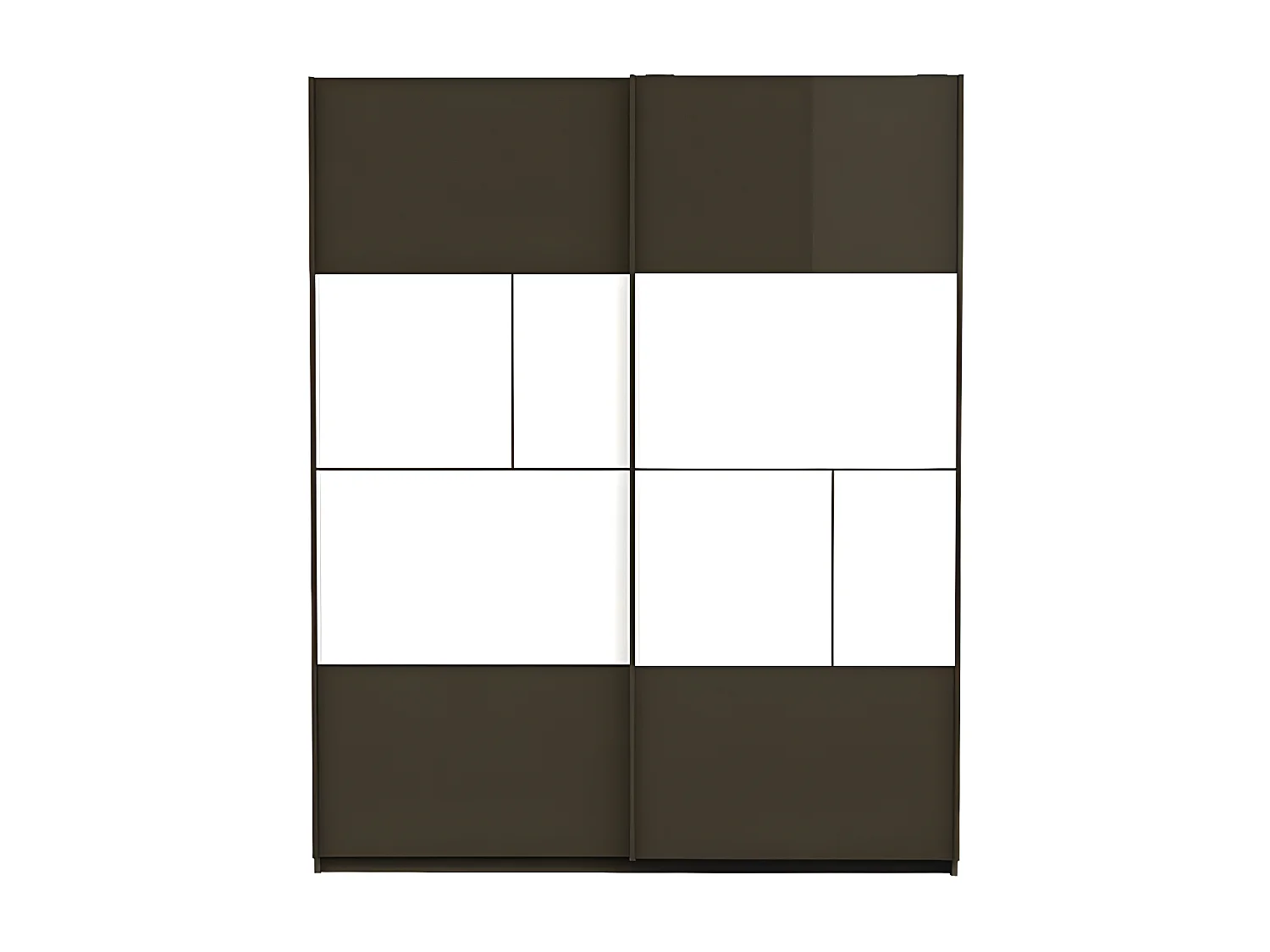 Dressing 2 portes coulissantes L180 x H215 cm - Prado