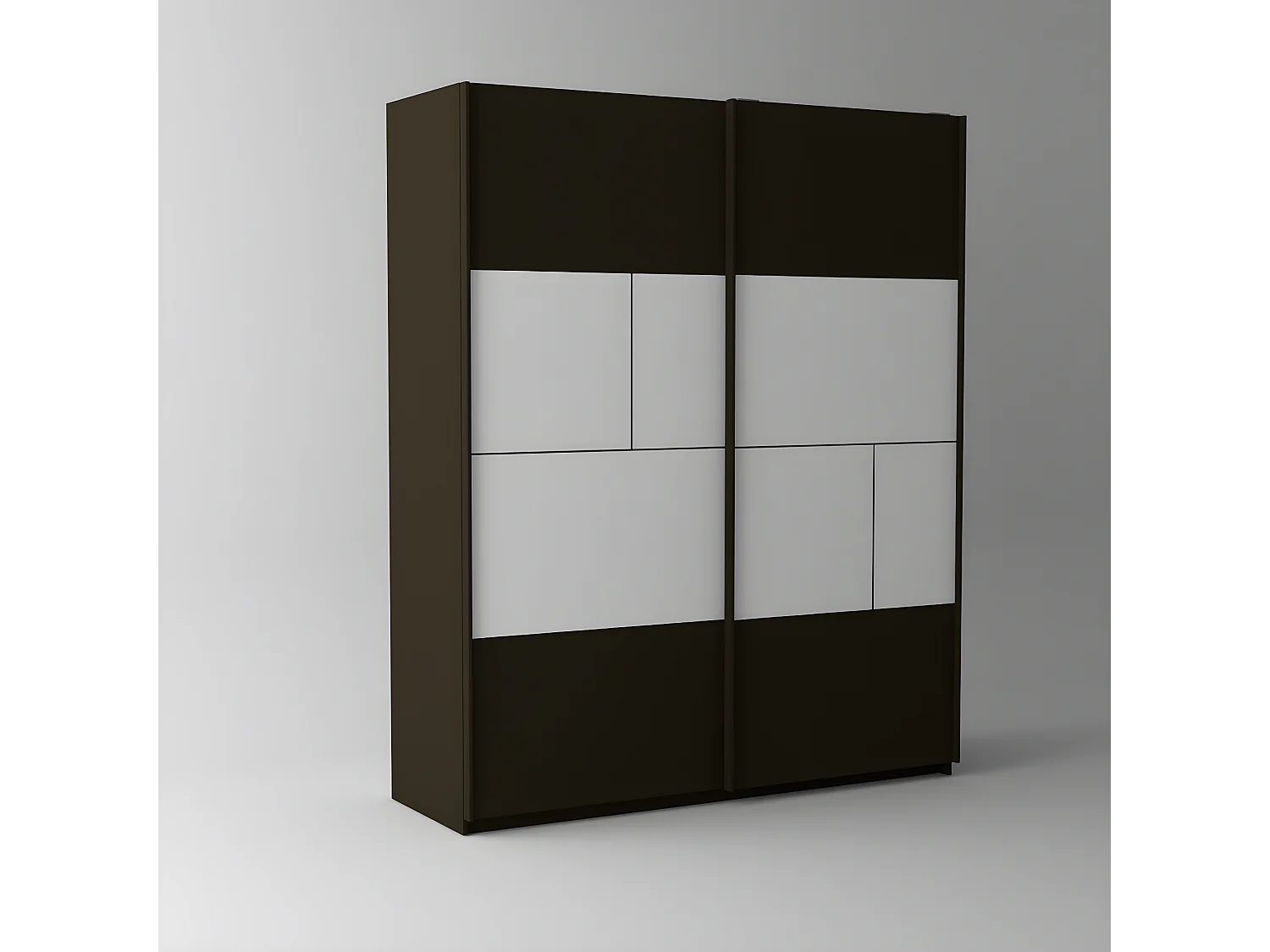 Dressing 2 portes coulissantes L180 x H215 cm - Prado