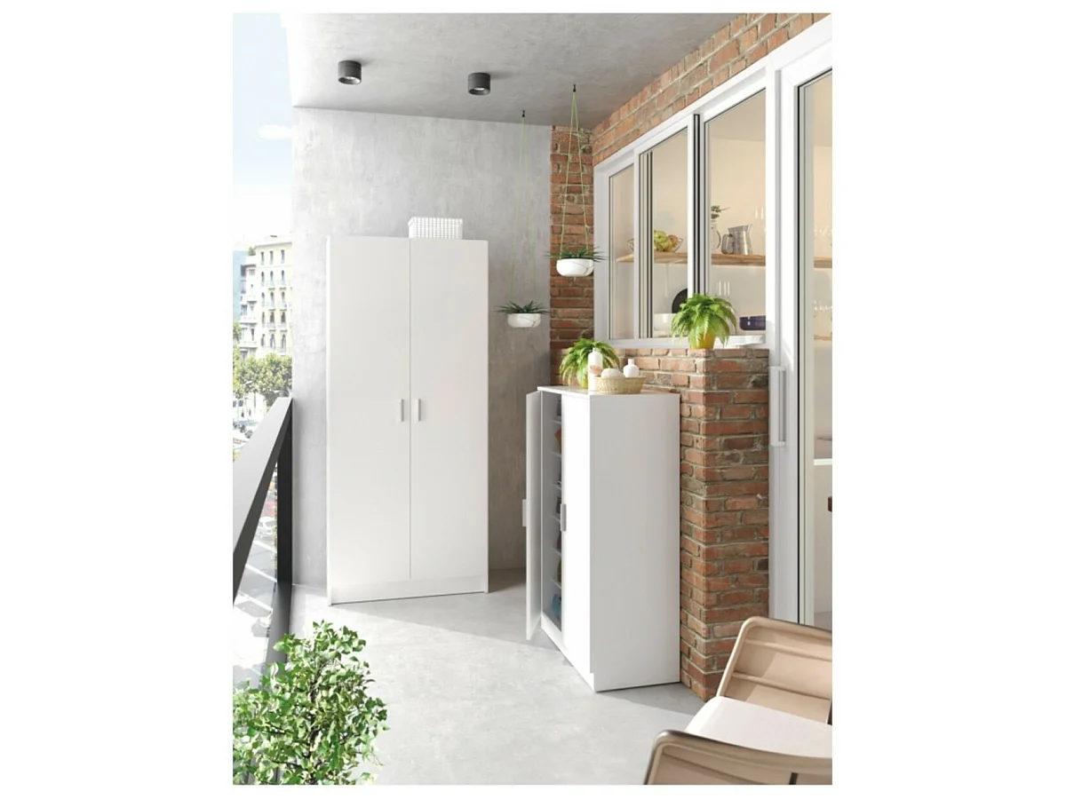 Armário multiusos 2 portas 3 zonas Blanco