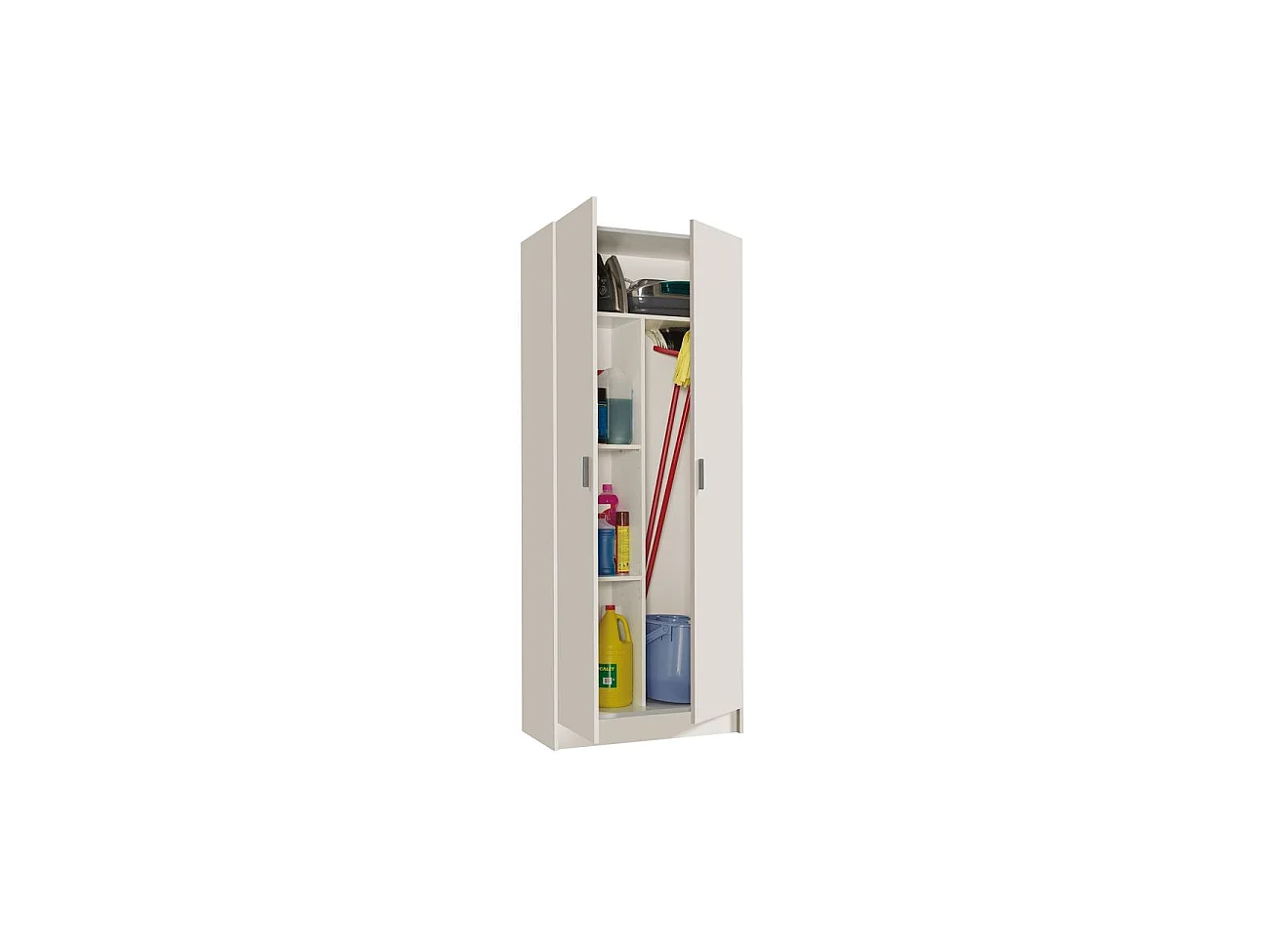 Armário multiusos 2 portas 3 zonas Blanco