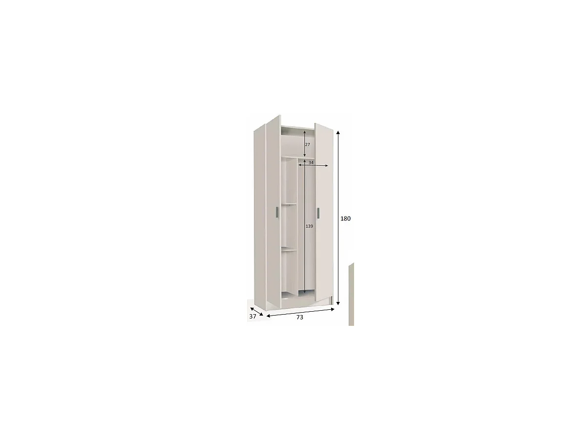 Armario de 2 puertas escobero Use
