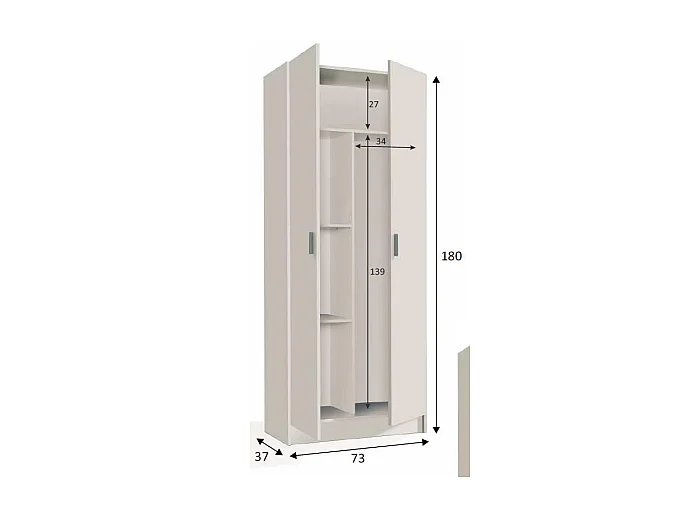 Armario de 2 puertas escobero Use