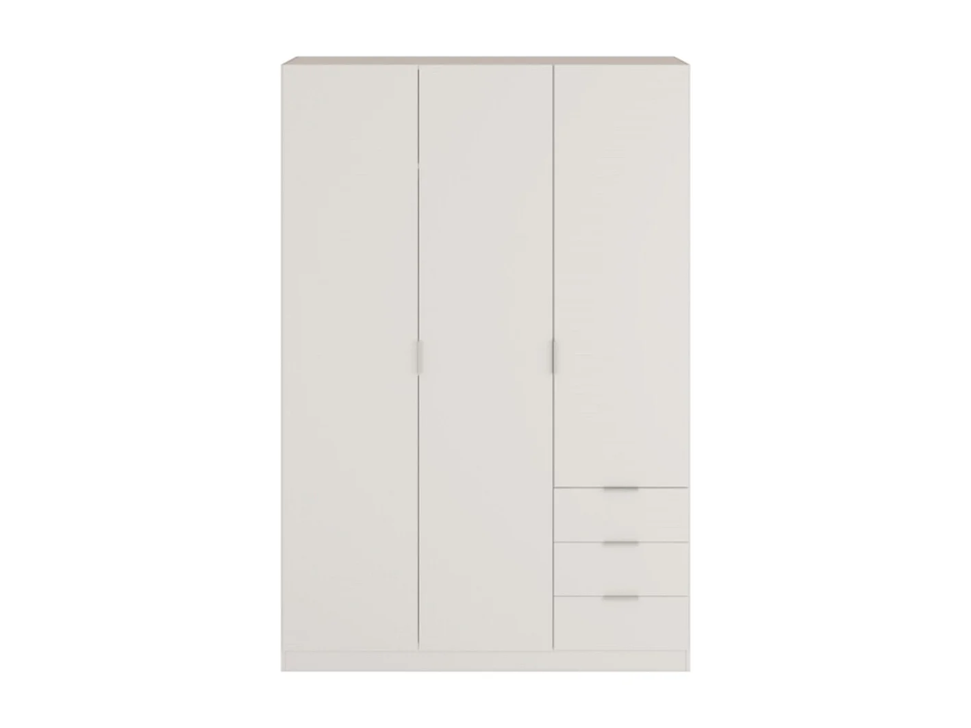 Schrank mit 3 Türen und 3 Schubladen, weiß, H180 cm - NOÉ