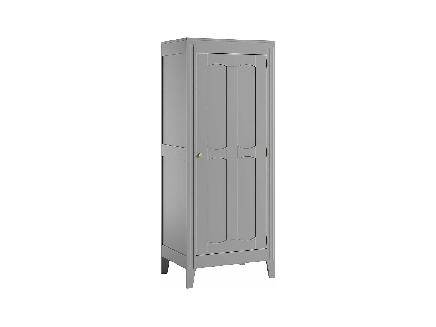 Armoire 1 Porte avec Étagères et Penderie L80.5 x H196.8 cm - Milenne