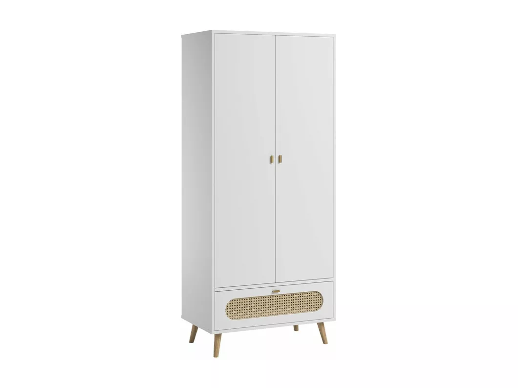 Kauf Unique Schrank mit 2 Türen und 1 Schublade aus Rattan L85 x H195 cm - Canne