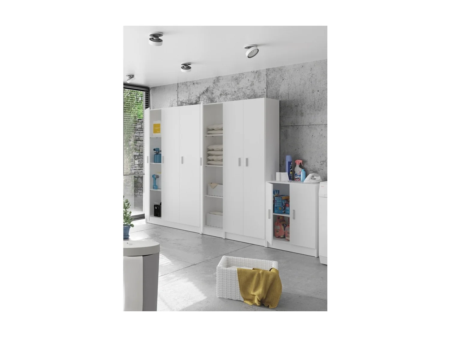 Armoire rangement 3 portes L108,8 x H180 cm